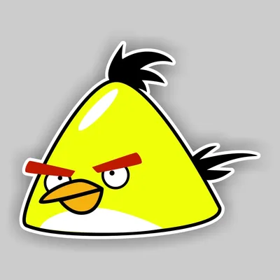 Виниловая наклейка \"Жёлтая птица Angry Birds\"