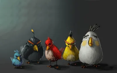 Птицы angry birds в минимализме | Обои для телефона