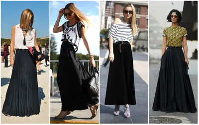 С чем носить черную юбку: длинную и короткую, пышную и облегающую