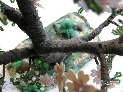 Цветущая яблоня, деревья из бисера и пайеток | Творческая мастерская  «Натали»