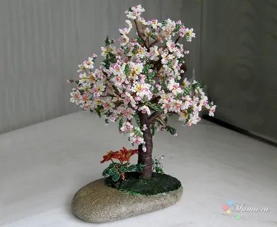 Яблонька, цветущие деревья из бисера, фото | Творческая мастерская «Натали»