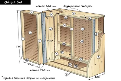 Настенный ящик для инструментов своими руками - чертежи проекта