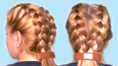 Повседневная Прическа из Двух Косичек Видео Обучение Бесплатно Casual  Hairstyle of two Braids - YouTube