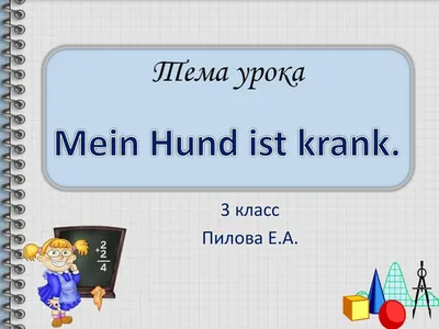 Mein Hund ist krank. 3 класс Пилова Е.А.. - ppt herunterladen