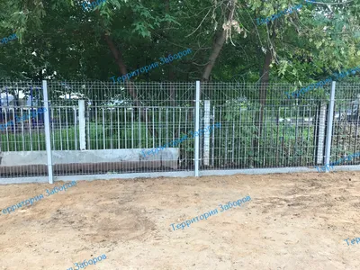 3D забор с оцинкованными столбами под ключ в Москве по цене 1 650 руб. п/м