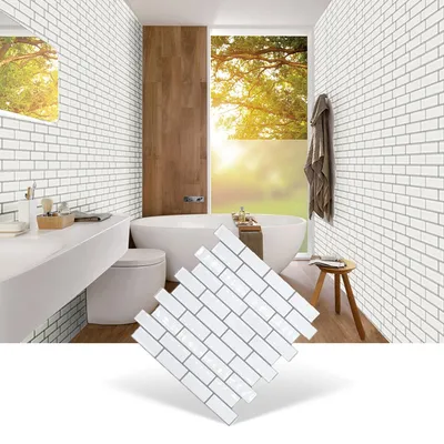 Самоклеящиеся панели для стен ванной комнаты - 63 фото