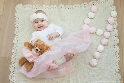 Первый год малыша»: Арише 4 месяца - Семейный и детский фотограф Елена  Вощикова