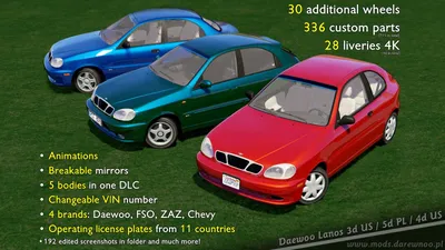 2000 Daewoo Lanos* [Add-On/Replace | Tuning | Rims | Liveries | Template |  Animated] - GTA5-Mods.com