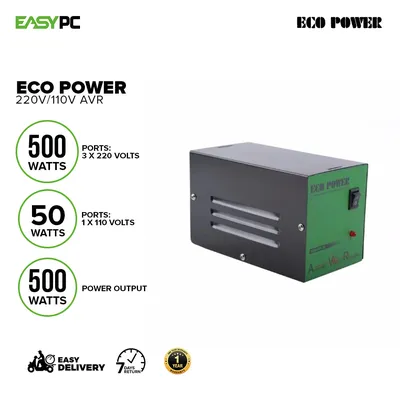 Eco Power Avr 220V/110V Automatic Voltage Regulator Power Supply – EasyPC