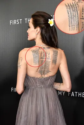 Тату Анджелины Джоли: какие татуировки носит актриса, значение красивых  изображений и надписей - ЗНАЙ ЮА