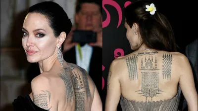 Линии судьбы: какая боль и мечты скрываются за татуировками Джоли | WOMAN