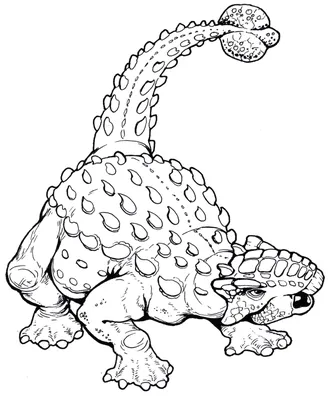 Раскраска «Анкилозавр»
