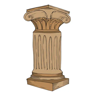Античные колонны от мраморного каменного реалистичной вектора Иллюстрация  вектора - иллюстрации насчитывающей зодчества, колонка: 200669147
