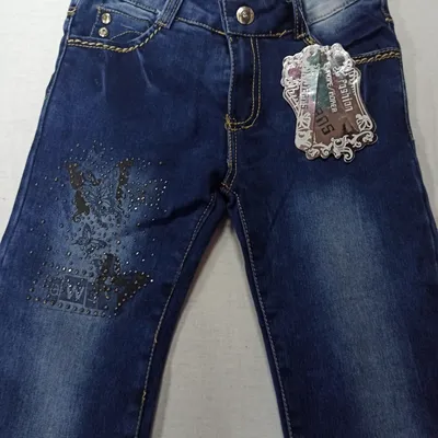 Джинсы теплые модные красивые синего цвета на флисе для девочки. Украшение - аппликации из бусин., цена 570 грн — Prom.ua (ID#1328461349)