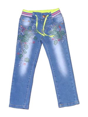 Джинсы синие с аппликацией из стразов — Moli Jeans, акция действует до 30  октября 2017 года | LeBoutique — Коллекция брендовых вещей от Moli Jeans —  3599114