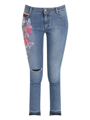 Ermanno Scervino джинсовые джинсы с аппликацией (369217) купить со скидкой  – распродажа в Боско Аутлет