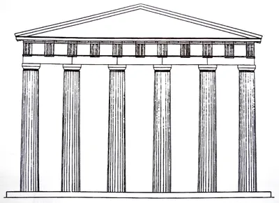 Древнегреческий храм рисунок поэтапно - 60 фото