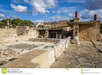 Архитектура Minoan древней греции Редакционное Стоковое Фото - изображение  насчитывающей день, небо: 114437083