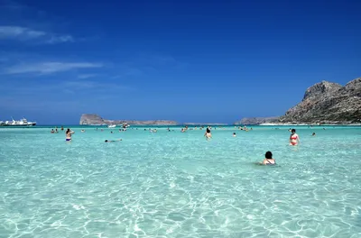 Балос - самый лучший песчаный пляж на острове Крит.
