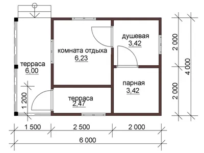 Каркасная баня размером 6 на 4 метра стоимостью до 250 тыс