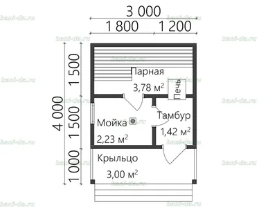 Бани 3 на 4 из бруса в СПб | Бани-Да