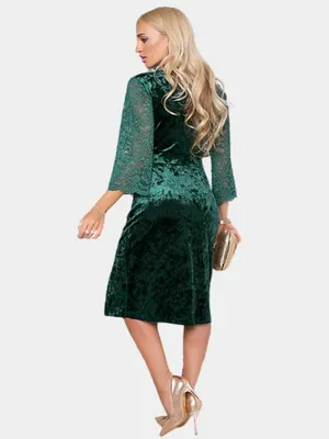 Вечернее платье бархат с кружевом за 2400 ₽ купить в интернет-магазине  KazanExpress