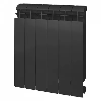 Биметаллический секционный радиатор отопления Global Style Plus 500, черный  / 8 секций - Tavago