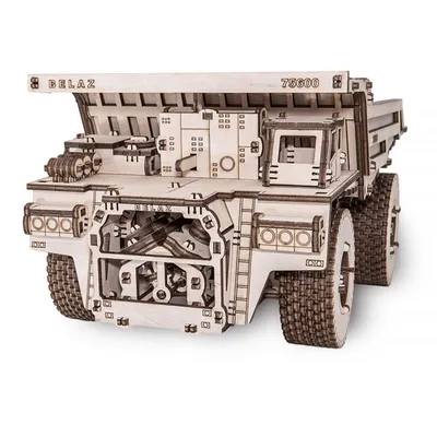 Eco Wood Art 3D-Puzzle »Mechanischer LKW, BELAZ 75600, ECO WOOD ART«, 307  Puzzleteile, Holzbausatz für Erwachsene \u0026 Kinder