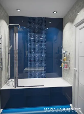 Бело-синяя ванная комната | Синяя ванна, Шикарные ванные комнаты, Яркие ванные  комнаты