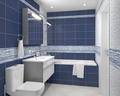 Темно синяя ванная комната - 68 фото