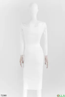 Женское белое трикотажное платье И-MA-1-4 - купить недорого в интернет  магазине \"OLLA\