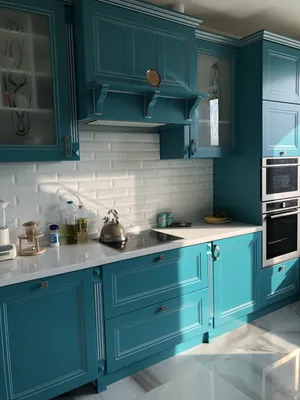 Моя голубая кухня | Kitchen inspiration design, Kitchen cabinet remodel,  Country kitchen designs