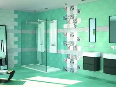 Кафель в дизайне интерьера ванной комнаты