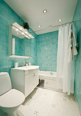 Бирюзовая ванная комната (75 фото): дизайн интерьера, идеи ремонта