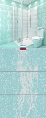 Керамическая плитка для ванны, панно на стену, рисунок бирюзовая вода,  30х75 см, Россия | Плитка для ванны, Керамическая плитка, Плитка