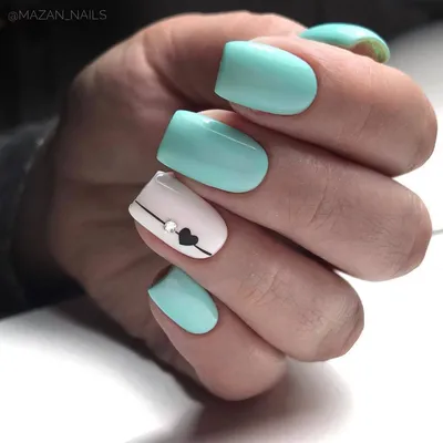 Ногти цвета мяты: 20 фото бирюзовых ногтей | КрасоткаПро | Дзен