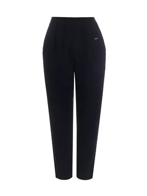 Женские укороченные брюки черного цвета из вискозы - купить за 26 400 руб.  в интернет магазине Free Age