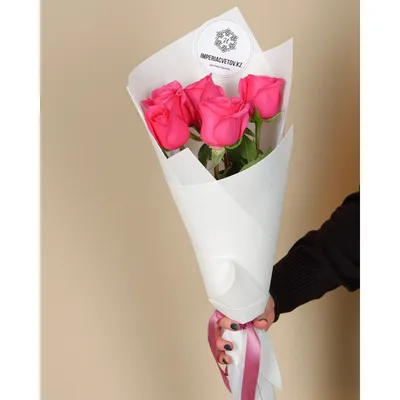 Букет из 5 розовых роз в Боровом заказать с доставкой 🌷