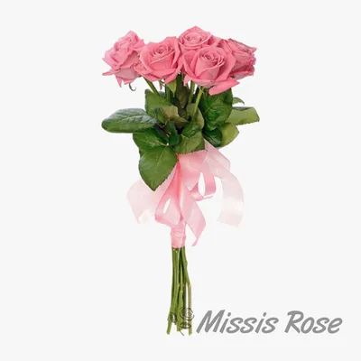 Букет 5 розовых роз - купить по выгодной цене | Missis Rose