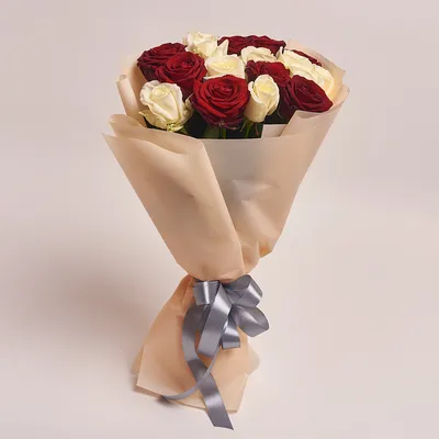 Букет 17 Микс красные и белые - заказать цветы с доставкой | Dicentra