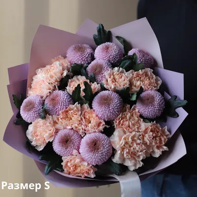 Букет из гвоздик и хризантем - заказать доставку цветов в Москве от Leto  Flowers