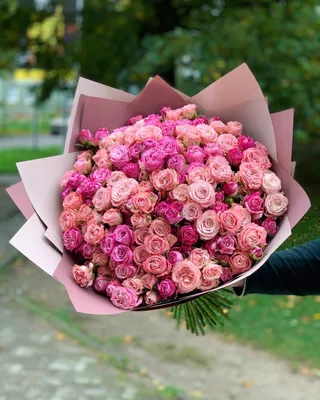 Заказать Букет из 51 кустовой розы \"Мисти баблз\" в Омске | Магазин цветов  «\u200eЛеаФлор»