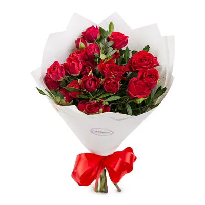 Букет из 5 красных кустовых роз - купить в Москве по цене 7590 р - Magic  Flower