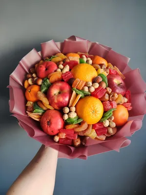 Заказать цветы Букет из фруктов, сухофруктов и орехов с доставкой по  Беларуси | Happybee.by