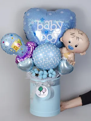 Букет шаров на выписку из роддома «Baby Boy» | Купить с доставкой в Киеве |  Лучшая цена