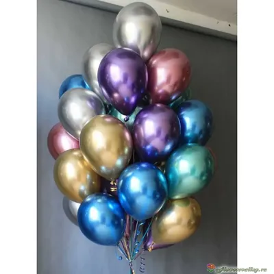 Букет из 20 воздушных шаров (цвет ассорти хром) | Flowers Valley