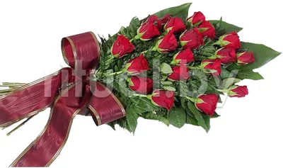 Букет на похороны \"Красная роза\" (V123) - купить в RITUAL.BY (V123)