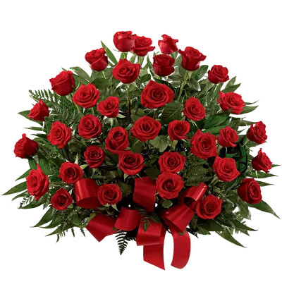 Букет из красных роз 50 см на похороны