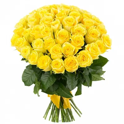 Цветы на похороны - Траурный букет из желтых роз - Venok-na-zakaz.ru