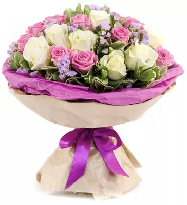Купить нежный букет из роз по доступной цене с доставкой в Москве и области  в интернет-магазине Город Букетов
